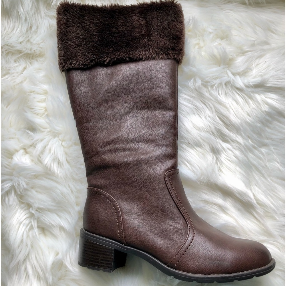 Softspots tall insulated boots with faux fur cuffs.